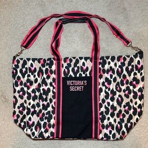 Victoria's Secret Pink and Black Leopard Tote